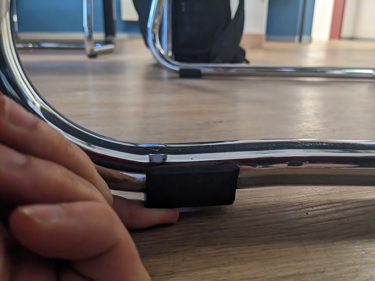 Chair on floor (big gap).